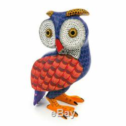 Owl Oaxacan Alebrije Sculpture Sur Bois Art Populaire Mexicain Peinture Sculpture