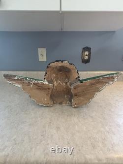 Paire de Chérubins Muraux en Art Populaire Mexicain Vintage Sculptés et Peints à la Main