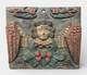 Panneau Mural En Bois D'ange Baroque Color&eacute; En Art Populaire Du Xxe Si&egrave;cle Antique Sculpt&eacute;