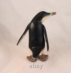 Pingouin Sculpté D'art Populaire Vintage