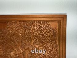 Plaque en bois sculpté par Rupert Kreider, art populaire, rare, unique en son genre, R. Kreider