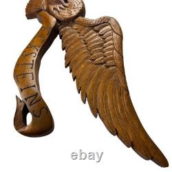 Plaque murale aigle en bois unisexe grande marron excellente art populaire patriotique
