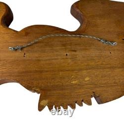 Plaque murale aigle en bois unisexe grande marron excellente art populaire patriotique