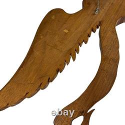 Plaque murale aigle en bois unisexe grande marron excellente art populaire patriotique