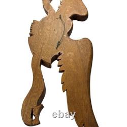 Plaque murale aigle en bois unisexe grande marron excellente art populaire patriotique