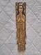 Plaque Murale Vintage En Bois Sculpt&eacute; &agrave; La Main, Ange Dor&eacute; &agrave; La Feuille, Art Populaire, 29 Mexique