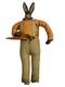 Poupée Décorative De Pâques En Bois Sculpté De Lapin Folklorique Vintage, Grande Et Primitive