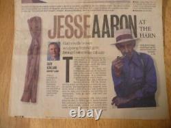 RARE Jesse Aaron Folk Art Sculpture en Bois Taillé à la Main de Taureau Art Outsider 1971