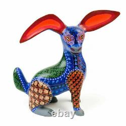 Rabbit Oaxacan Alebrije Animal Wood Carving Mexican Folk Art Sculpture