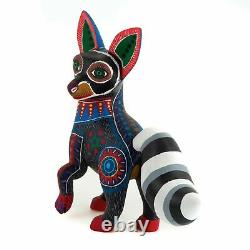 Raccoon Oaxaca Alebrije Sculpture D’art Populaire Mexicain Fabriquée À La Main