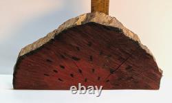 Rare Ancien Art Populaire Sculpté de Pastèque