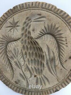 Rare Antique Carved Wood Eagle Butter Mold Stamp Primitive Folk Art Buy It Now