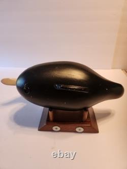 Rare leurre de canard Surf Scoter de Capt Bob Jobes, sculpté à la main, art populaire du MD, signé