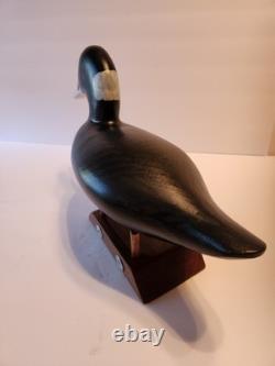 Rare leurre de canard Surf Scoter de Capt Bob Jobes, sculpté à la main, art populaire du MD, signé