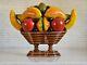Sculpture De Fruits En Bois SculptÉe De ManiÈre Magnifique De L'art Populaire Italien Du Milieu Du SiÈcle 15x11x10