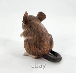 S. Arthur Shoemaker Wood Caved Mouse 1988 Carving Folk Art Lancaster