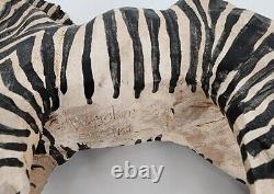 S. Arthur Shoemaker Wood Main Sculptée 6 Zebra'04 Carving Folk Art Zoo Lancaster