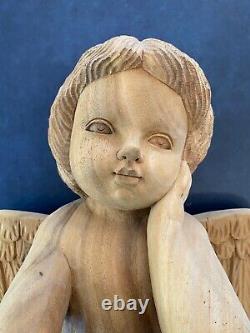 Sculpture De Cercueil En Bois Massif Sculptée D'ange Sculptée Statue-hand