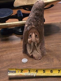 Sculpture Knobbits originale signée de Bob Evens, chef-d'œuvre de folk art de 1982, rare