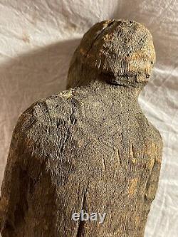 Sculpture abstraite en bois sculpté d'art populaire vintage original