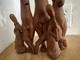 Sculpture Abstraite En Bois Sculptée à La Main 5 Figures De Musiciens 12 Art Populaire Tribal