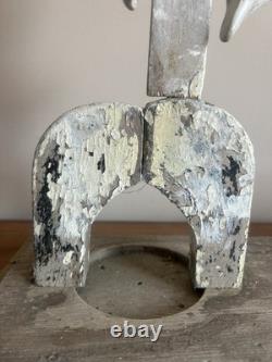 Sculpture d'art populaire américain signée par l'artiste, tête de canard en objet trouvé, art outsider