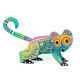 Sculpture D'art Populaire Mexicain En Bois Alebrije De Oaxacan Lémur Turquoise
