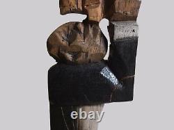 Sculpture d'art populaire taillée à la main de LaVon Williams: Figure de jazz du Roi Ben