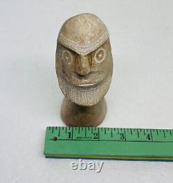 Sculpture de Viking Barbu Sculptée Antique du 19ème Siècle Art Populaire Abstrait 21