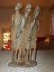 Sculpture De L'équipe De Guerriers De La Tribu En ébène Africain Vintage Décoratif En Statue D'art