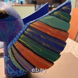 Sculpture en bois de hibou coloré Oaxaqueño Alebrije 1 pièce