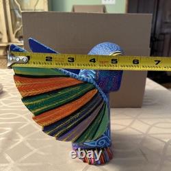 Sculpture en bois de hibou coloré Oaxaqueño Alebrije 1 pièce