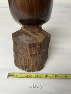 Sculpture en bois et fer vintage sculptée à la main, art populaire, pélican, moderne MCM