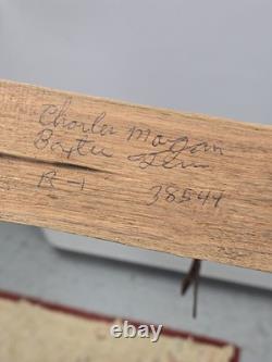 Sculpture en bois sculptée à la main de raton laveur par Charles Morgan Baxter TN - Art populaire vintage