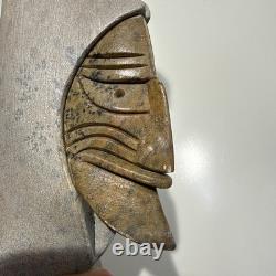 Sculpture en stéatite iroquoise Faux visages par Cadaha Wenoda Confédération des Six Nations