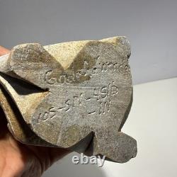 Sculpture en stéatite iroquoise Faux visages par Cadaha Wenoda Confédération des Six Nations