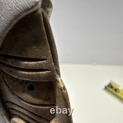Sculpture en stéatite iroquoise Faux visages par Cadaha Wenoda Confédération des Six Nations