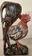 Sculpture Primitive Américaine D'un Coq En Bois Sculpté - Collectionneur De L'État De New York