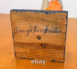 Sculpture statue figurine d’art populaire du Kentucky en bois sculpté Denzil Goodpaster vintage MCM