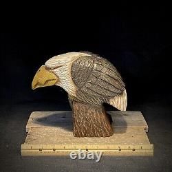 Sculpture sur bois d'aigle chauve américain - Art populaire - Décoration intérieure