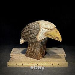 Sculpture sur bois d'aigle chauve américain - Art populaire - Décoration intérieure