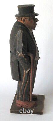 Sculpture sur bois d'art populaire antique de Boss Tweed à New York par C. J. Trygg à Tammany Hall