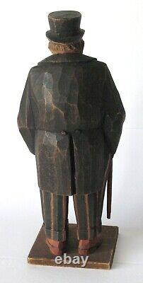Sculpture sur bois d'art populaire antique de Boss Tweed à New York par C. J. Trygg à Tammany Hall