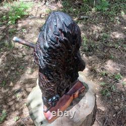 Sculpture sur bois de Bigfoot Sasquatch 26 pouces Monstre Yeti Panneau FK Off Art Populaire