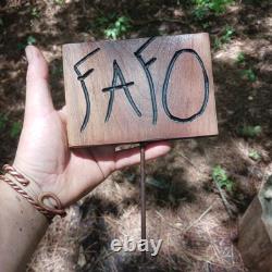 Sculpture sur bois de Bigfoot Sasquatch 26 pouces Monstre Yeti Panneau FK Off Art Populaire