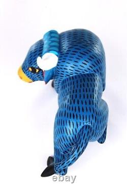 Sculpture sur bois de Oaxaca Armando Jimenez Taureau Toro Oaxaca Art populaire mexicain Alebrije