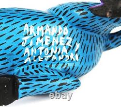 Sculpture sur bois de Oaxaca Armando Jimenez Taureau Toro Oaxaca Art populaire mexicain Alebrije