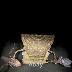 Sculpture sur bois de l'Homme Vert, esprit du bois, art populaire, art fantastique
