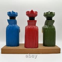 Sculpture sur bois de l'art de Porto Rico Trois Rois Tres Reyes Gerardo Santiago Unique en son genre VTG