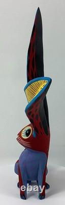 Sculptures en bois d'alebrijes de Oaxaca, art populaire mexicain, grande sculpture de lièvre de Jack VI